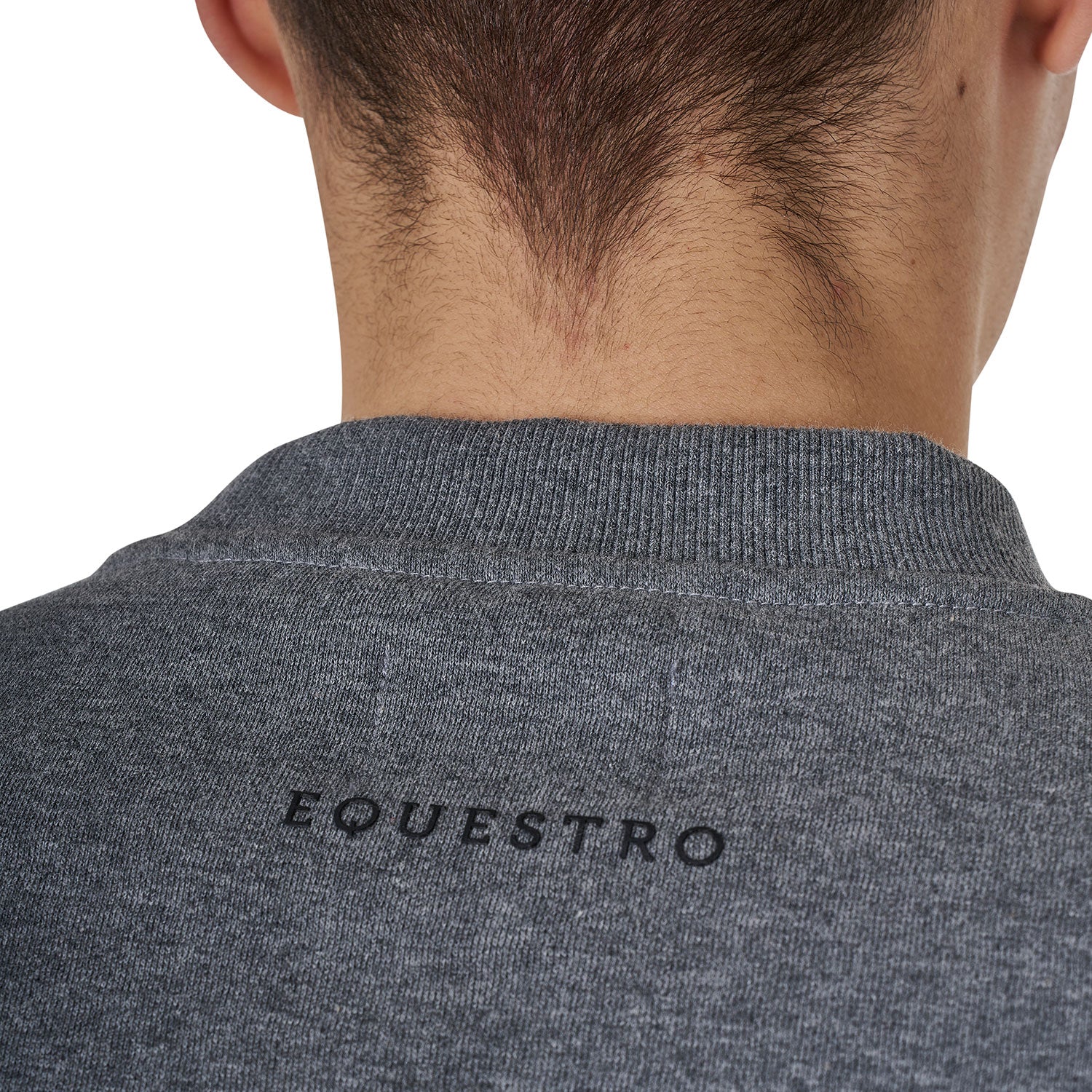 Equestro man winter round-neck sweatshirt - Colore GREY MELANGE