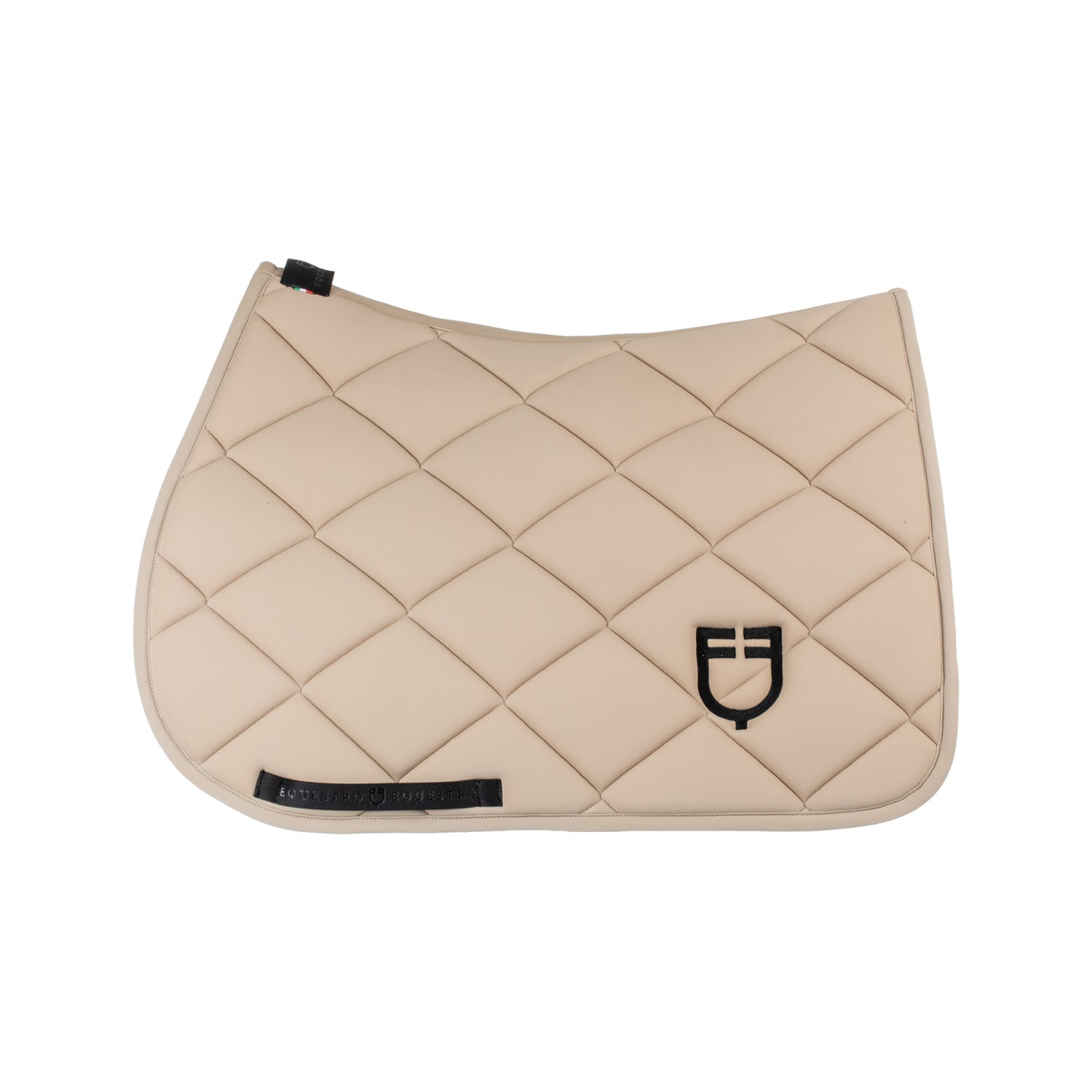 Equestro solid jumping saddle pad - Colore SAND/BLACK