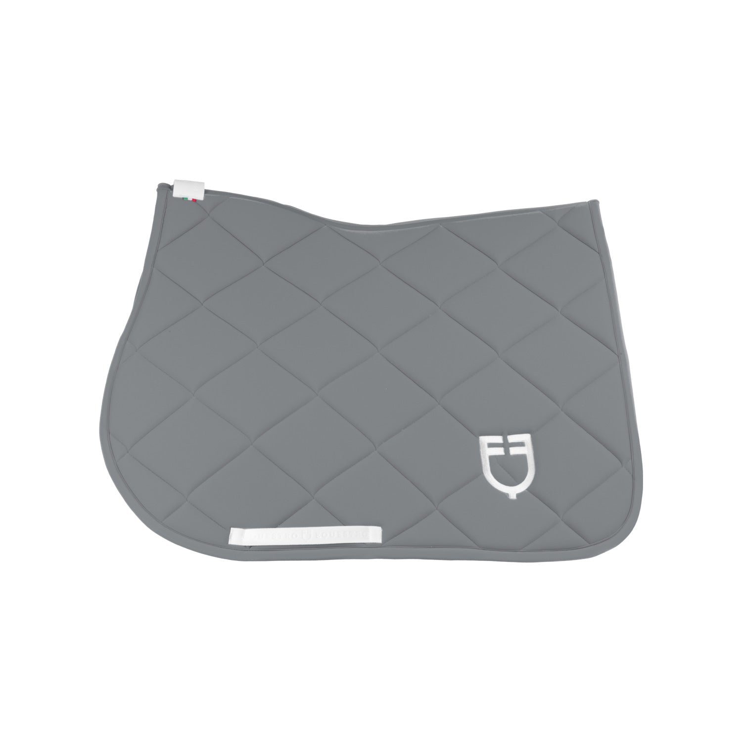 Equestro solid jumping saddle pad - Colore GREY/WHITE