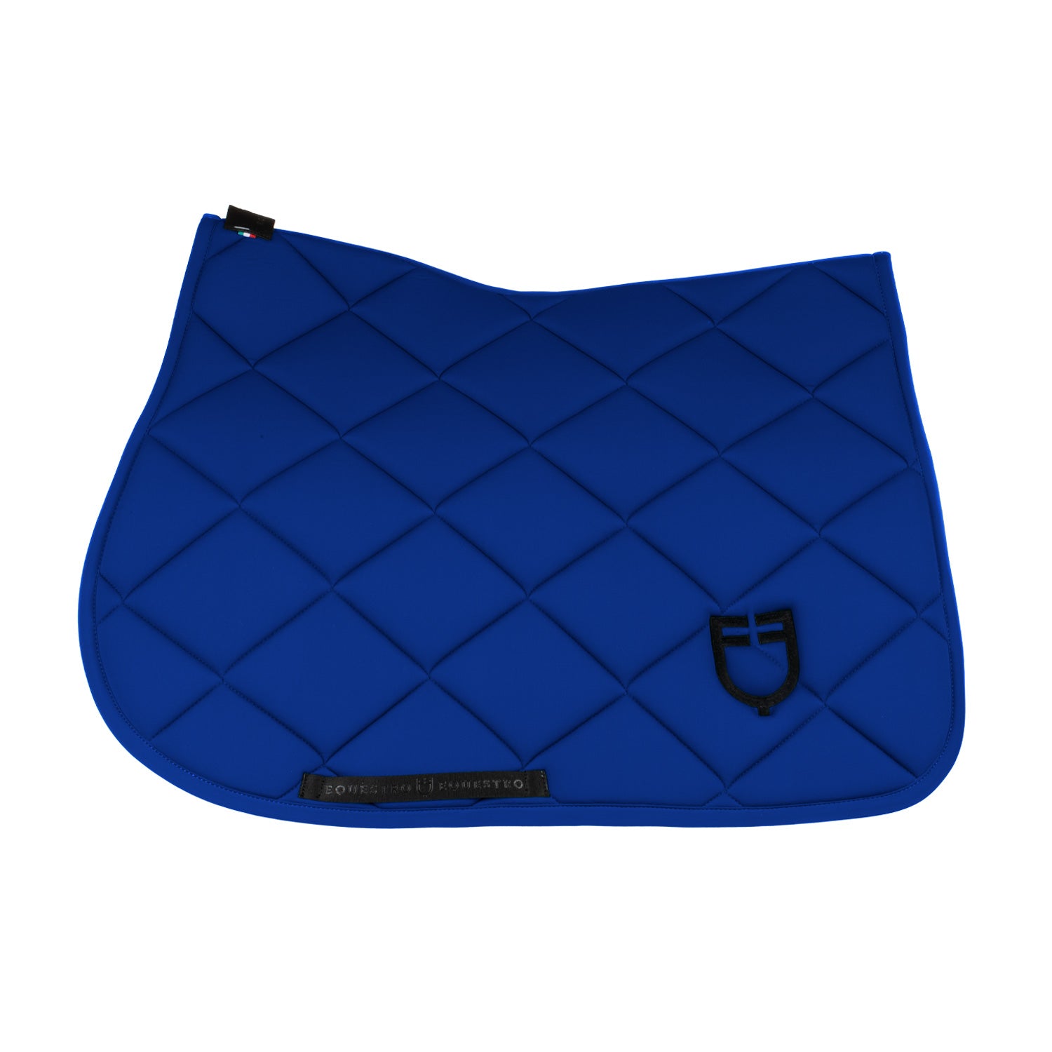 Equestro solid jumping saddle pad - Colore SEA/BLACK