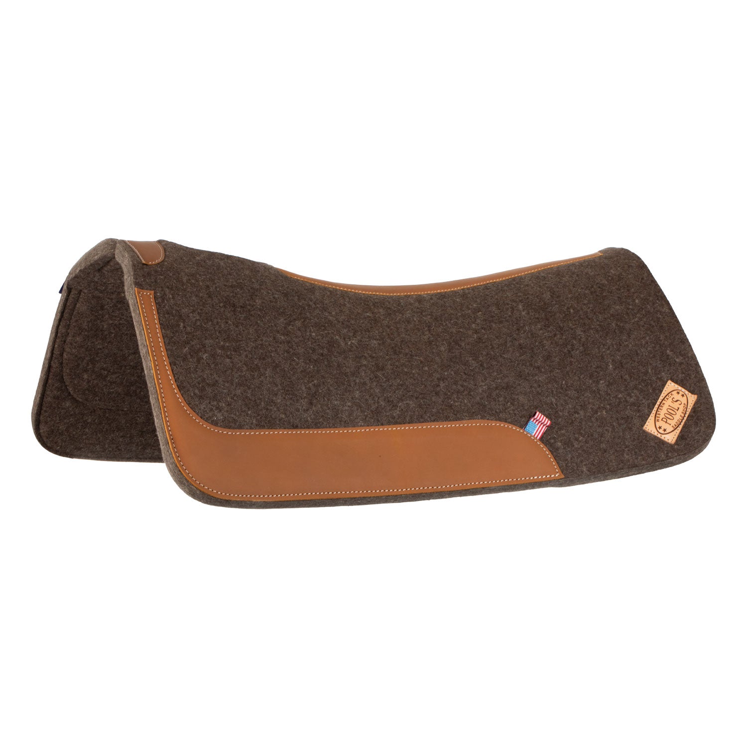 Pool's sottosella western feltro pelle lunga color grey - neutra