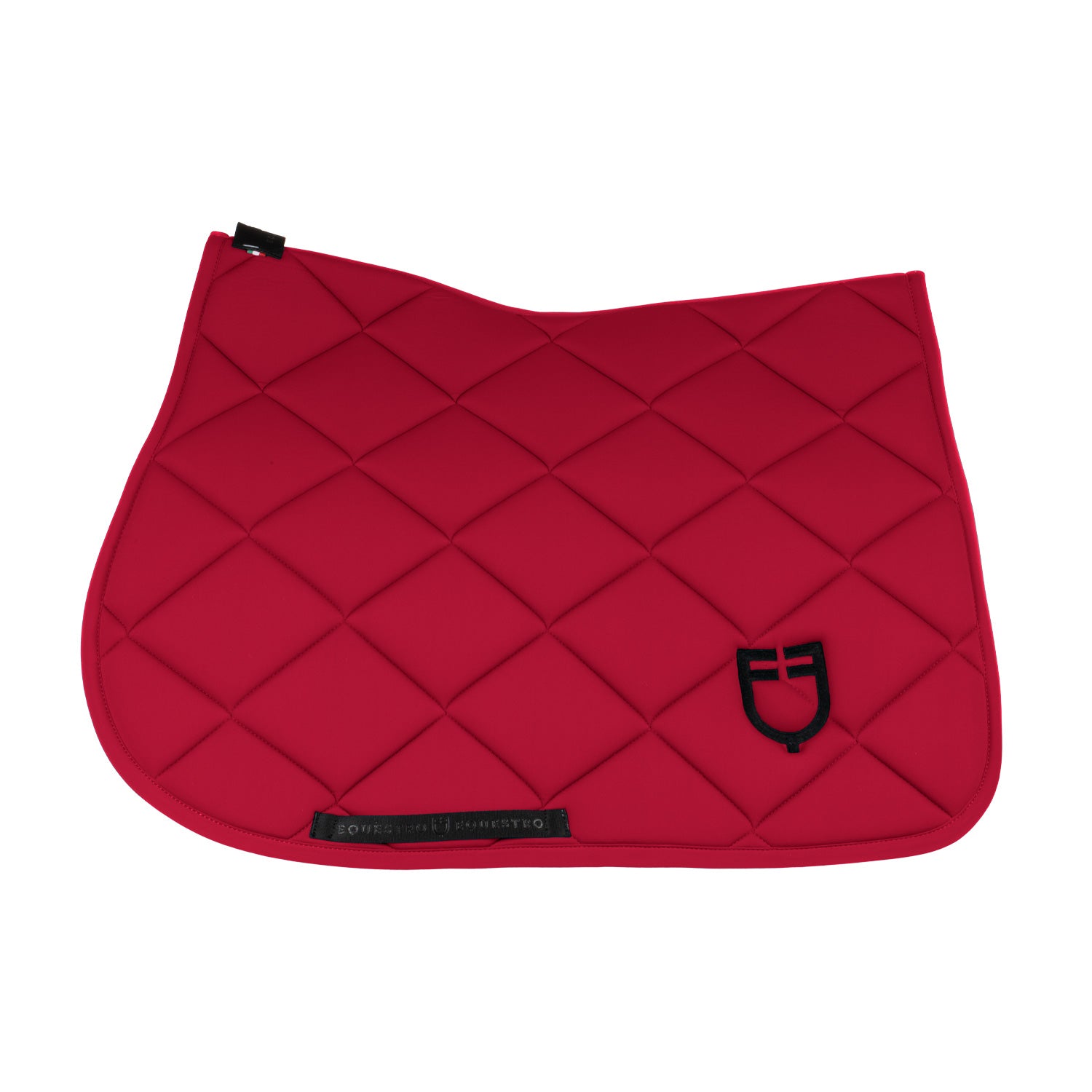 Equestro solid jumping saddle pad - Colore WINE/BLACK