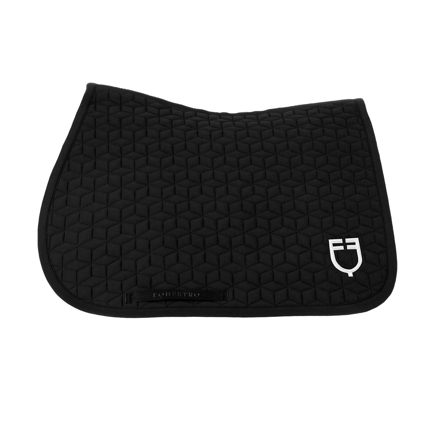 Equestro cube quilting jumping saddle pad - Colore BLACK