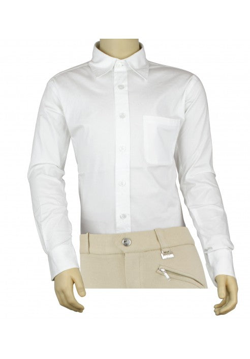 Camicia da concorso equitazione Bambino collo a punte manica lunga
