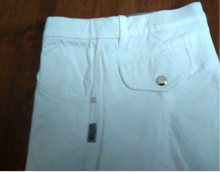 Pantalone equitazione da donna in cotone anatomico equestro modello race bianco
