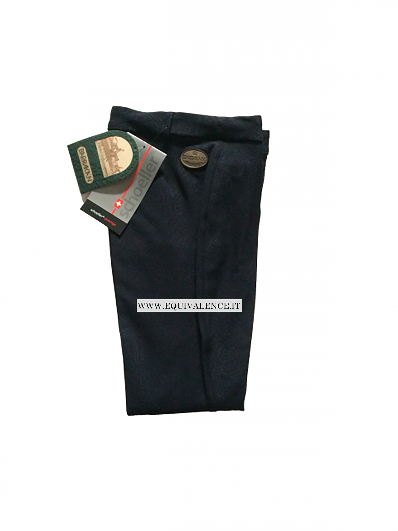Pantalone equitazione da donna barrakan greta in tessuto tecnico stampato blu