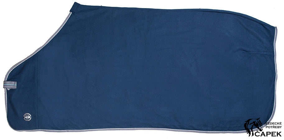Coperta cavallo in Pile HKM Blu Navy da riposo