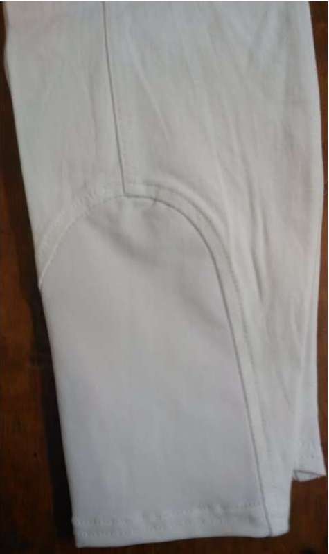 Pantalone equitazione da donna in cotone anatomico equestro modello race bianco