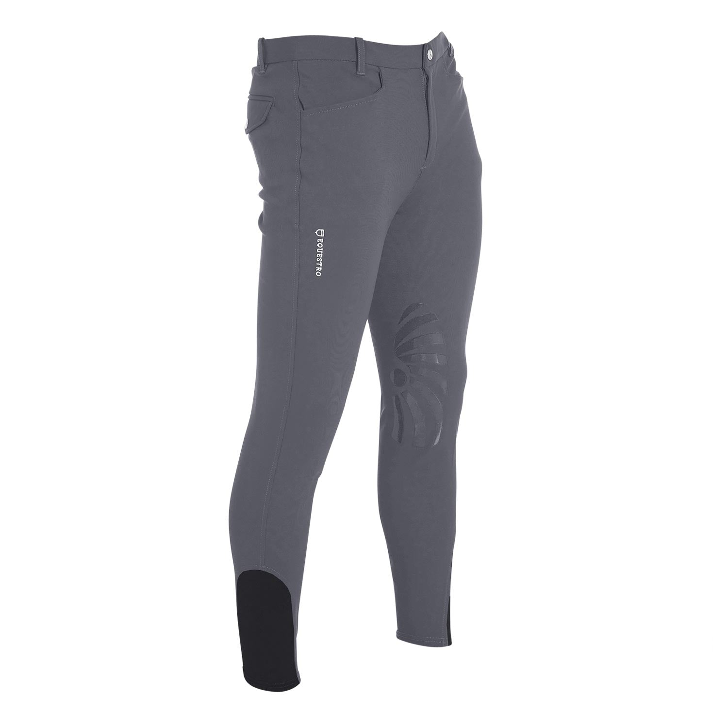 Pantaloni uomo slim fit Equestro modello Hermes con grip al ginocchio