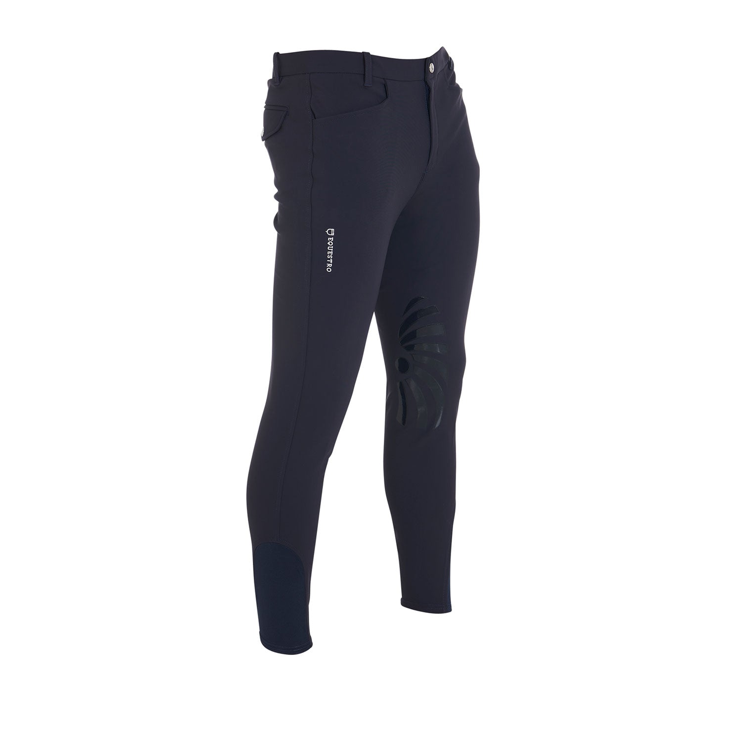 Pantaloni uomo slim fit Equestro modello Hermes con grip al ginocchio