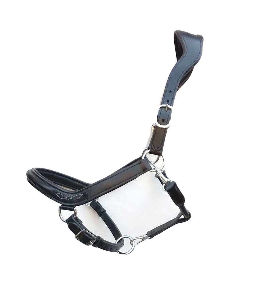 Cavezza anatomica equivalence in cuoio luxury doppiato