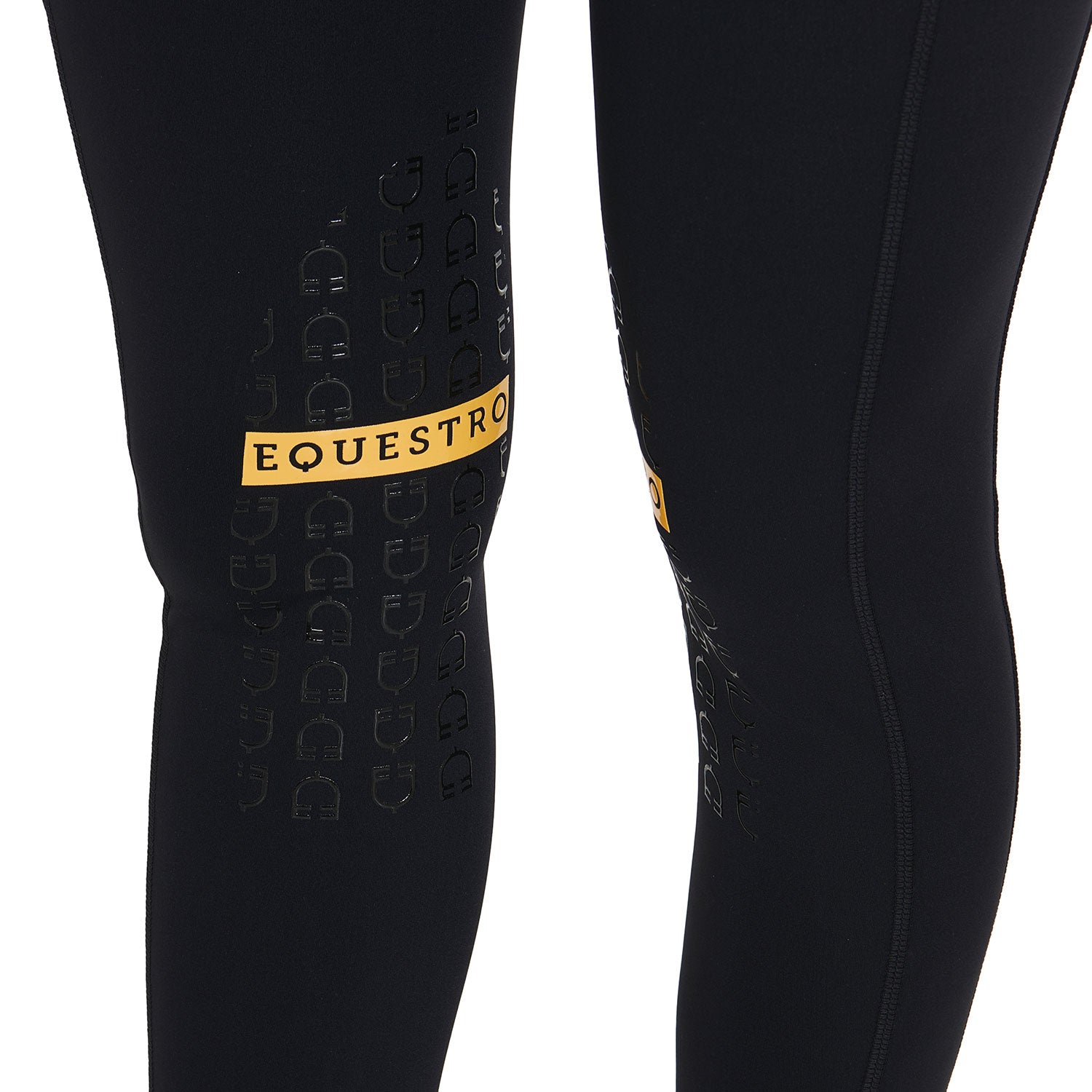 Leggings donna Slim Fit in tessuto elasticizzato con grip Equestro Kao Light