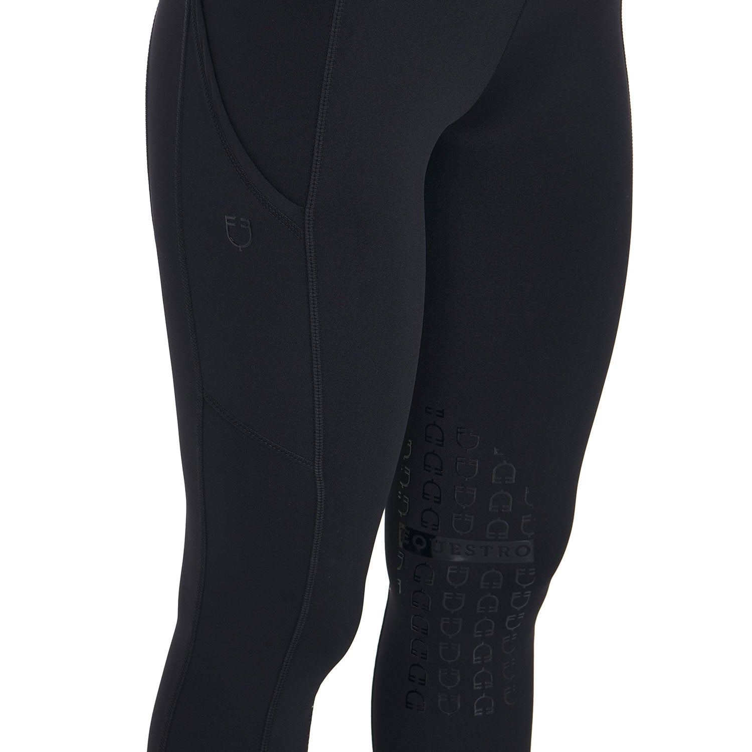 Leggings donna Slim Fit in tessuto elasticizzato con grip Equestro Kao Light