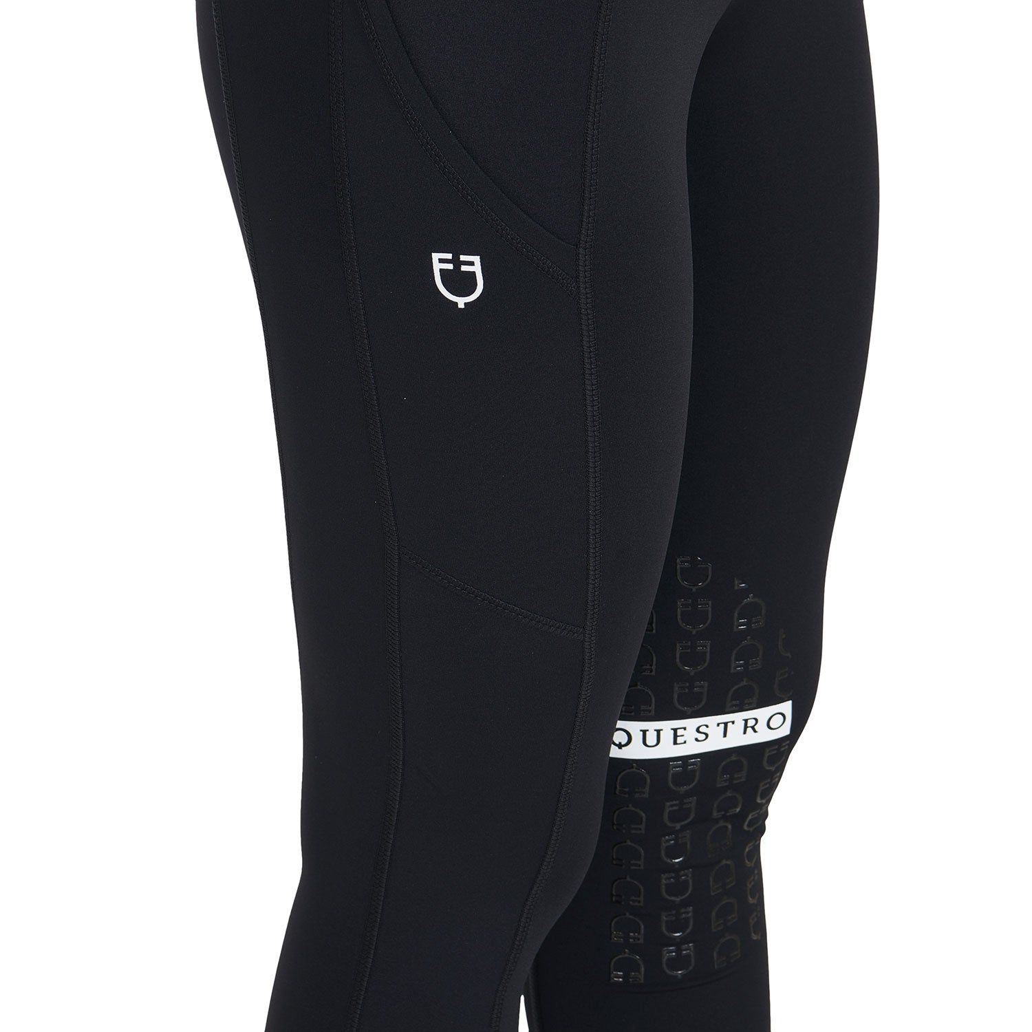 Leggings donna Slim Fit in tessuto elasticizzato con grip Equestro Kao Light