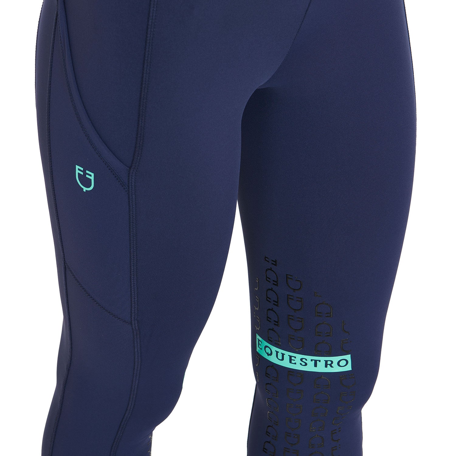 Leggings donna Slim Fit in tessuto elasticizzato con grip Equestro Kao Light
