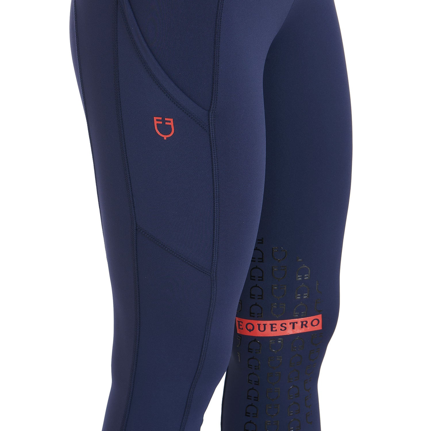 Leggings donna Slim Fit in tessuto elasticizzato con grip Equestro Kao Light