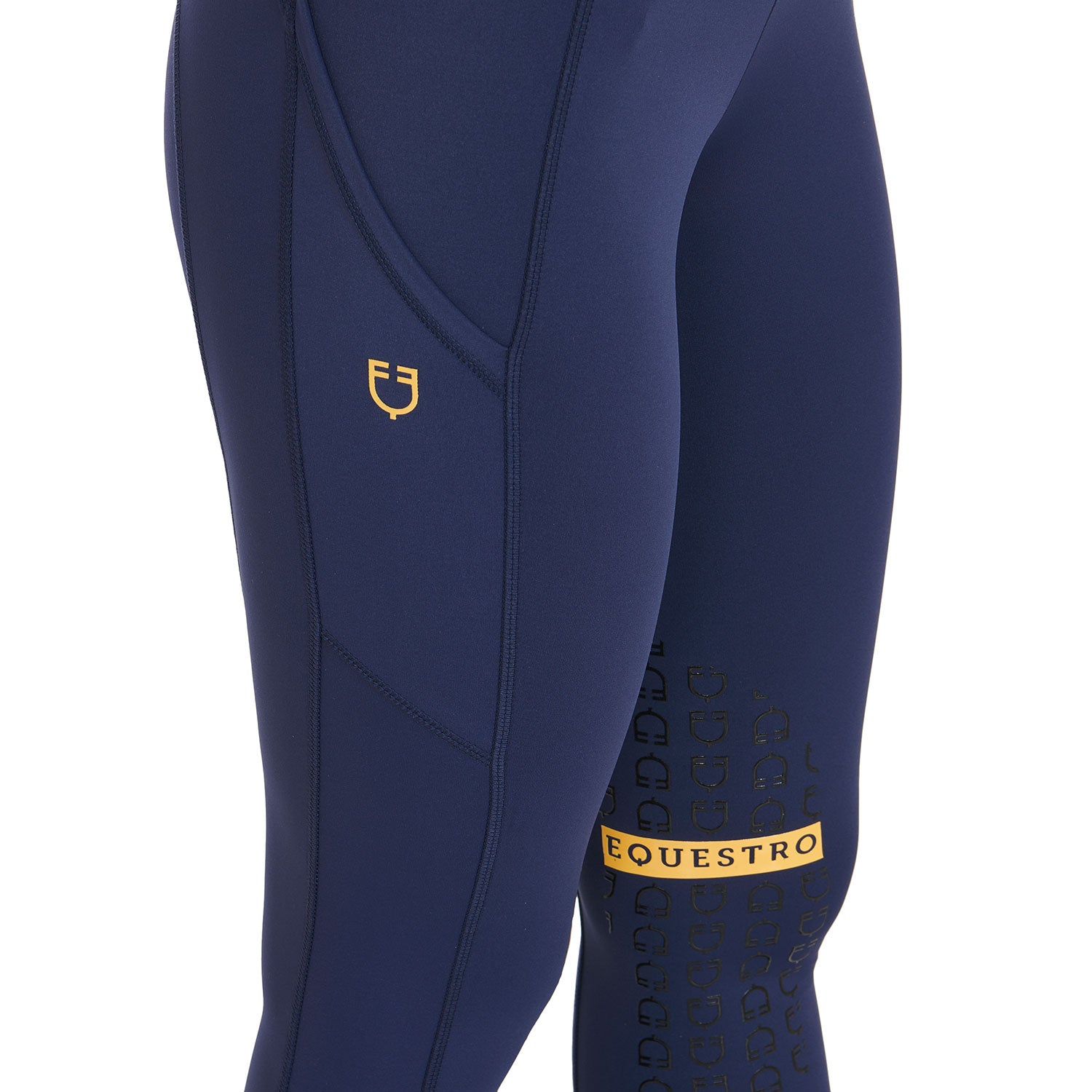 Leggings donna Slim Fit in tessuto elasticizzato con grip Equestro Kao Light