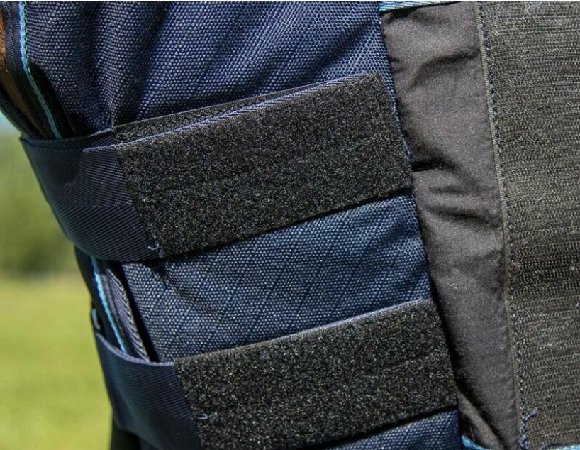 Coperta cavallo HKM Champion Combo Winter 340gr con Collo colore BLU tessuto esterno 1200D