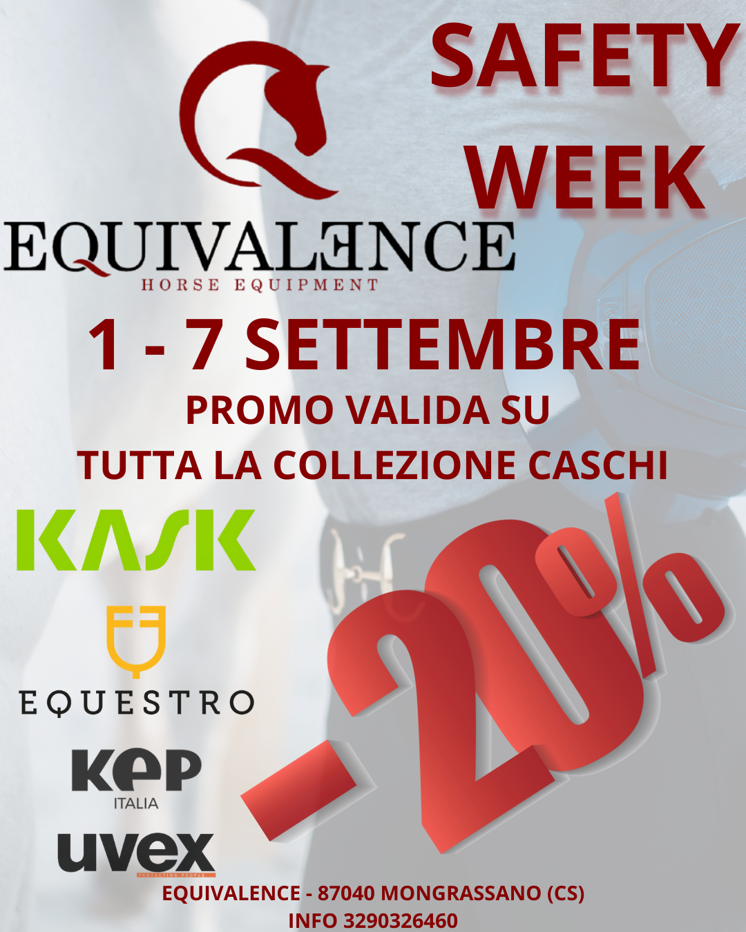 Safety Week: –20% su tutti i caschi da equitazione