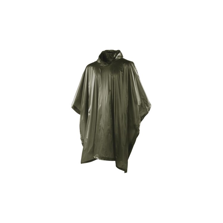 Impermeabile modello poncho in PVC, con bottoni laterali