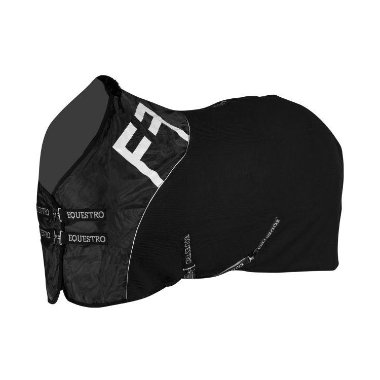 Coperta da Box Equestro in tessuto Waffle con logo a contrasto