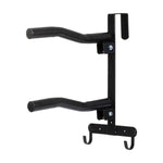 Poggiasella pieghevole per due selle con aggancio al box e 2 portabiglie