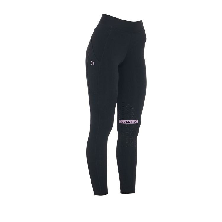 Leggings donna Slim Fit in tessuto elasticizzato con grip Equestro Kao