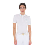 Polo concorso Equestro donna slim fit con strass sul colletto
