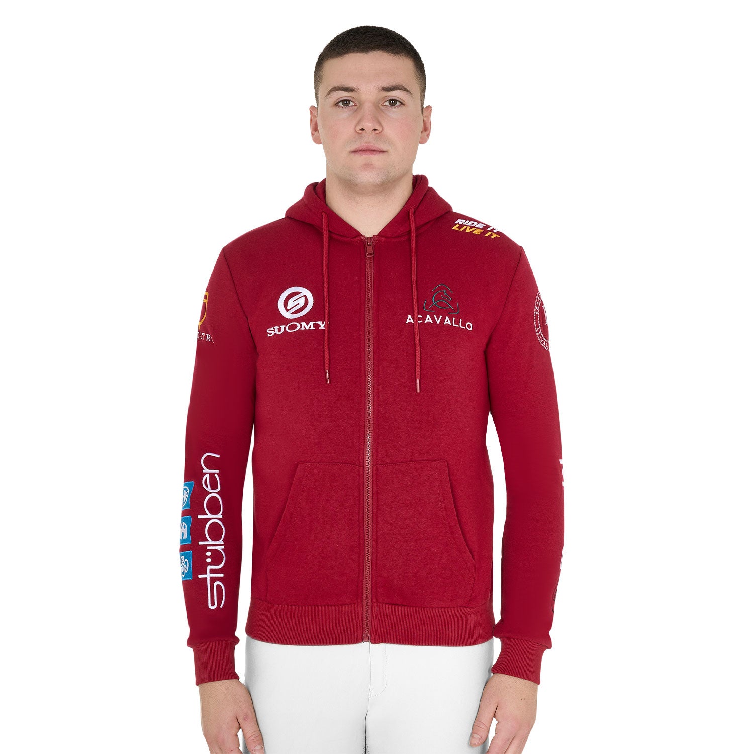 Equestro new men's multilogo hoodie - Colore SCOOTER (19-1863)