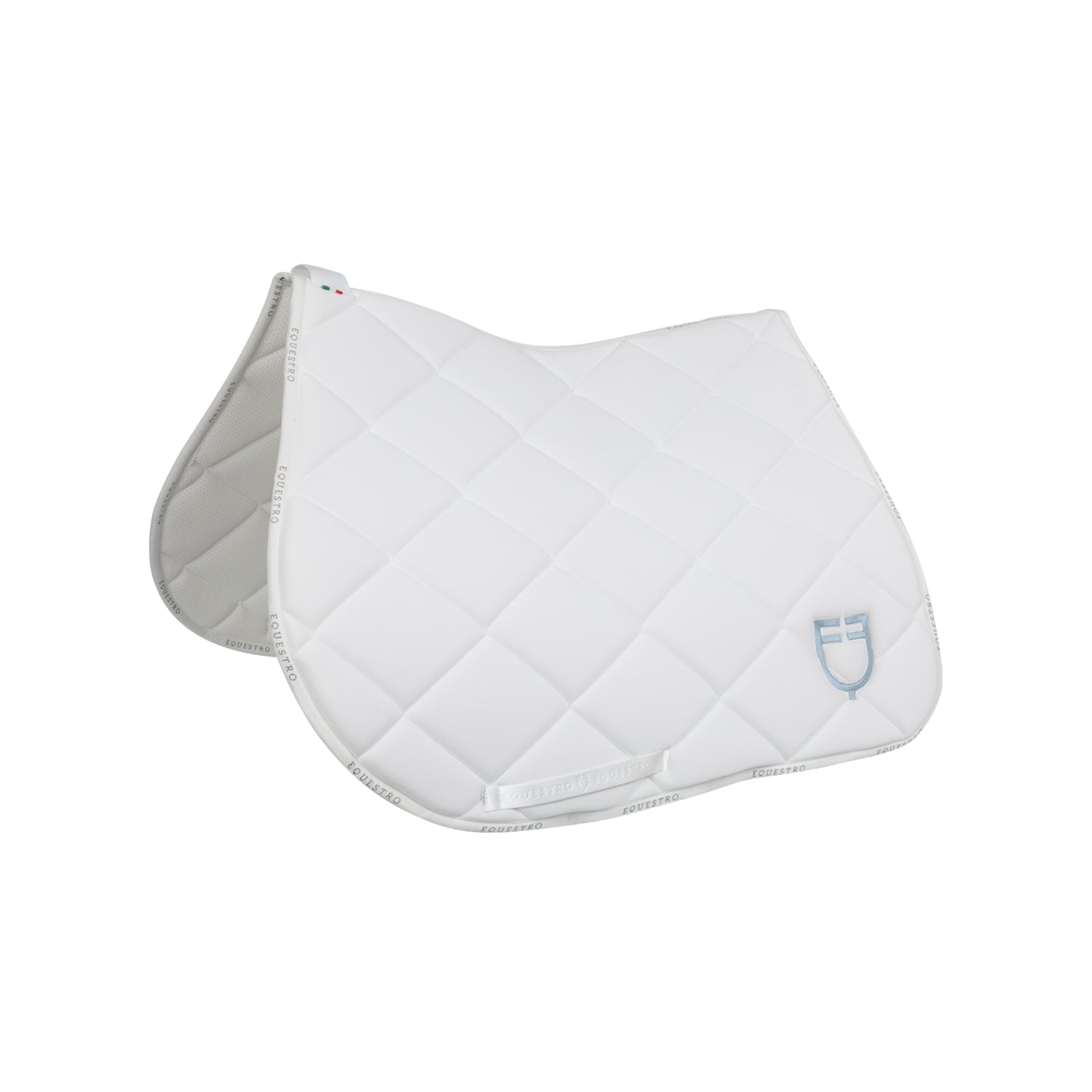 Equestro gp multicolor logo saddle pad - Colore WHITE/WHITE/SKYWAY (14-4112)