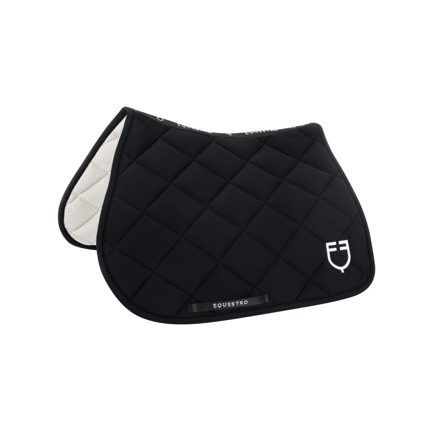 Equestro sottosella jumping equestro in tessuto tecnico black line edition - neutra