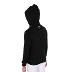 Equestro girl's full zip hoodie with inside fleece - Colore BLACK