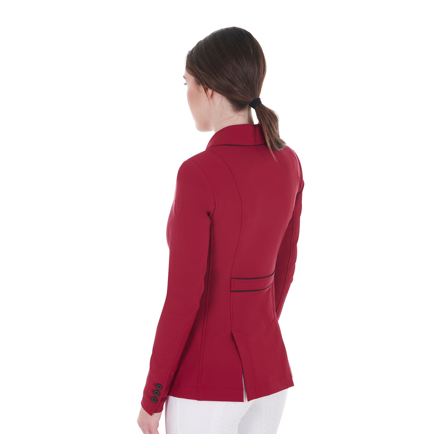 Equestro technical woman competition riding jacket tecno stretch - Colore SCOOTER (19-1863)