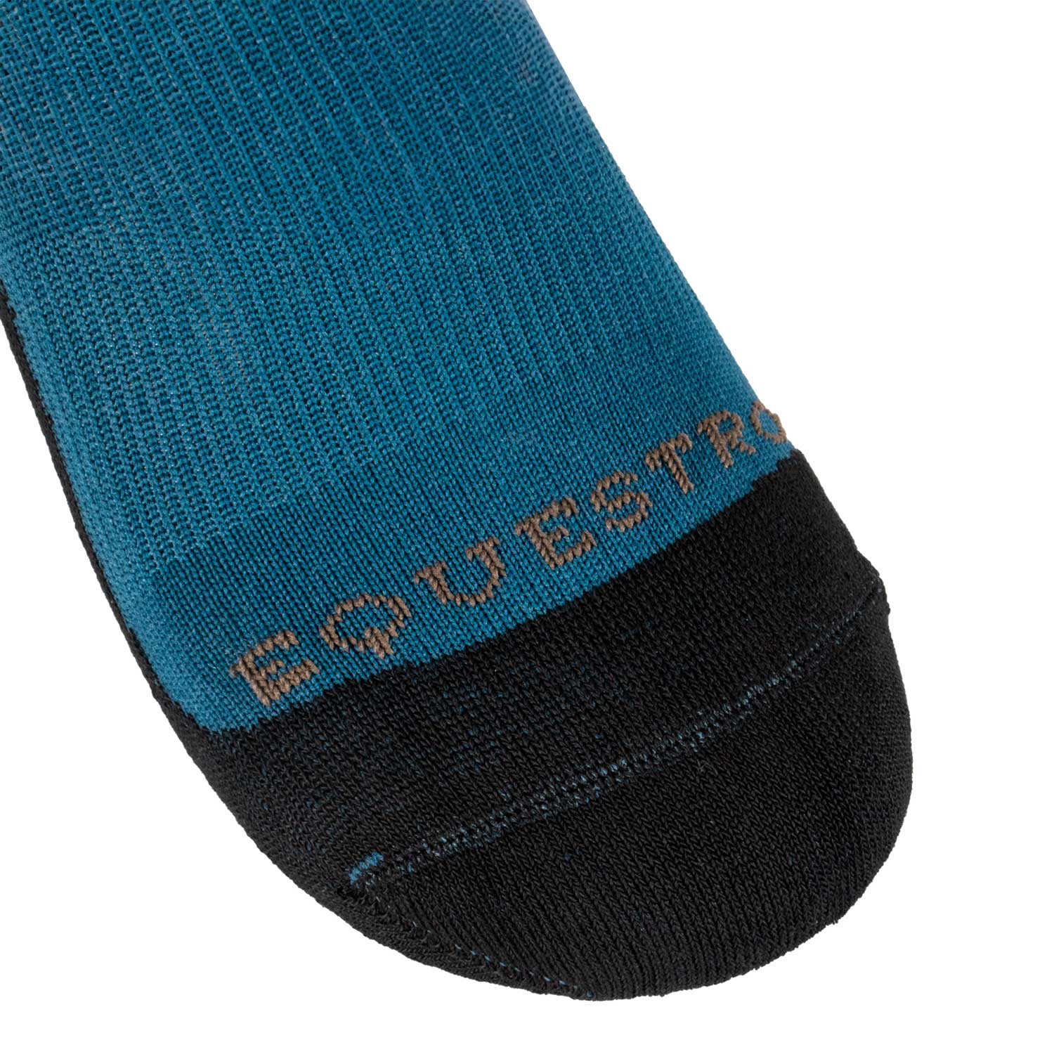 Equestro unisex basic sock - Colore BLUE CORAL (19-4526)/WALNUT (18-1112)