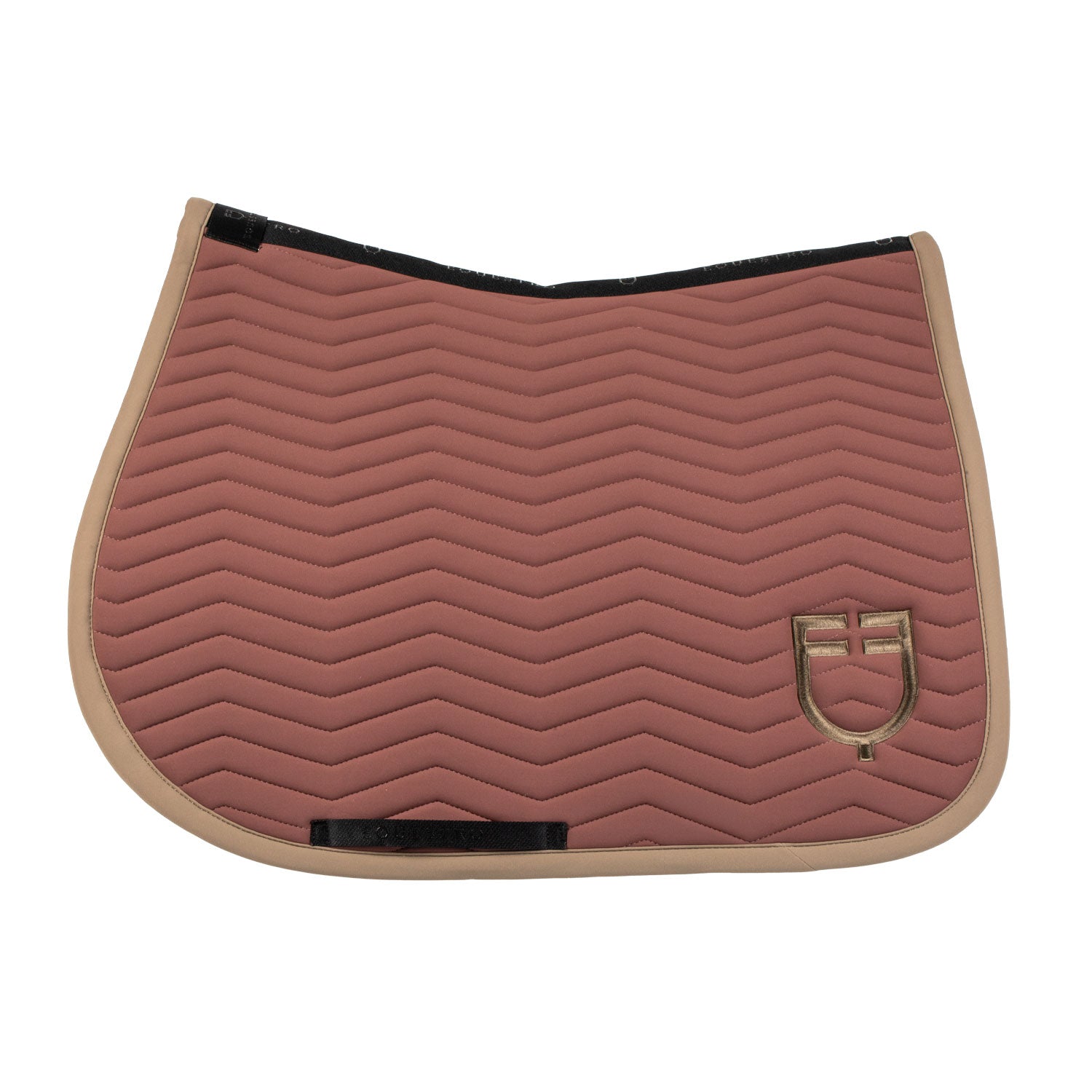 Equestro wave quilting jumping saddle pad - Colore MARRON (18-1415)/WALNUT (18-1112)