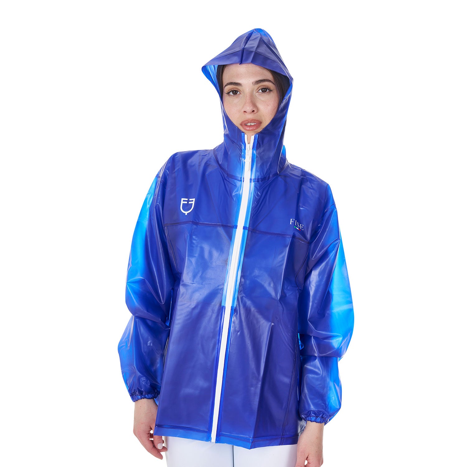 Equestro unisex basic raincoat equestroxfise - Colore AZZURRO SAVOIA (19-4150)