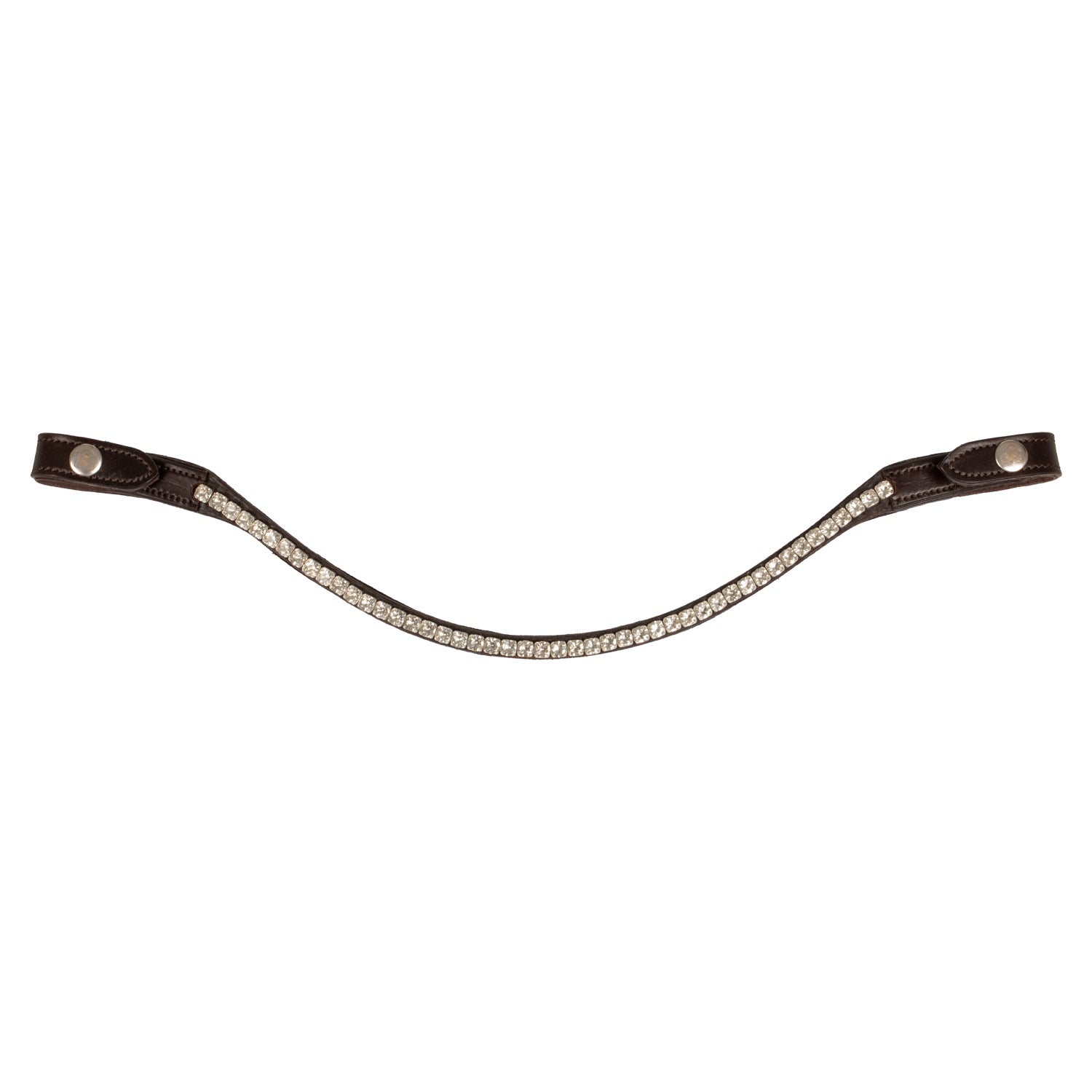 Acavallo acavallo browband w/round crystals - Colore DARK BROWN