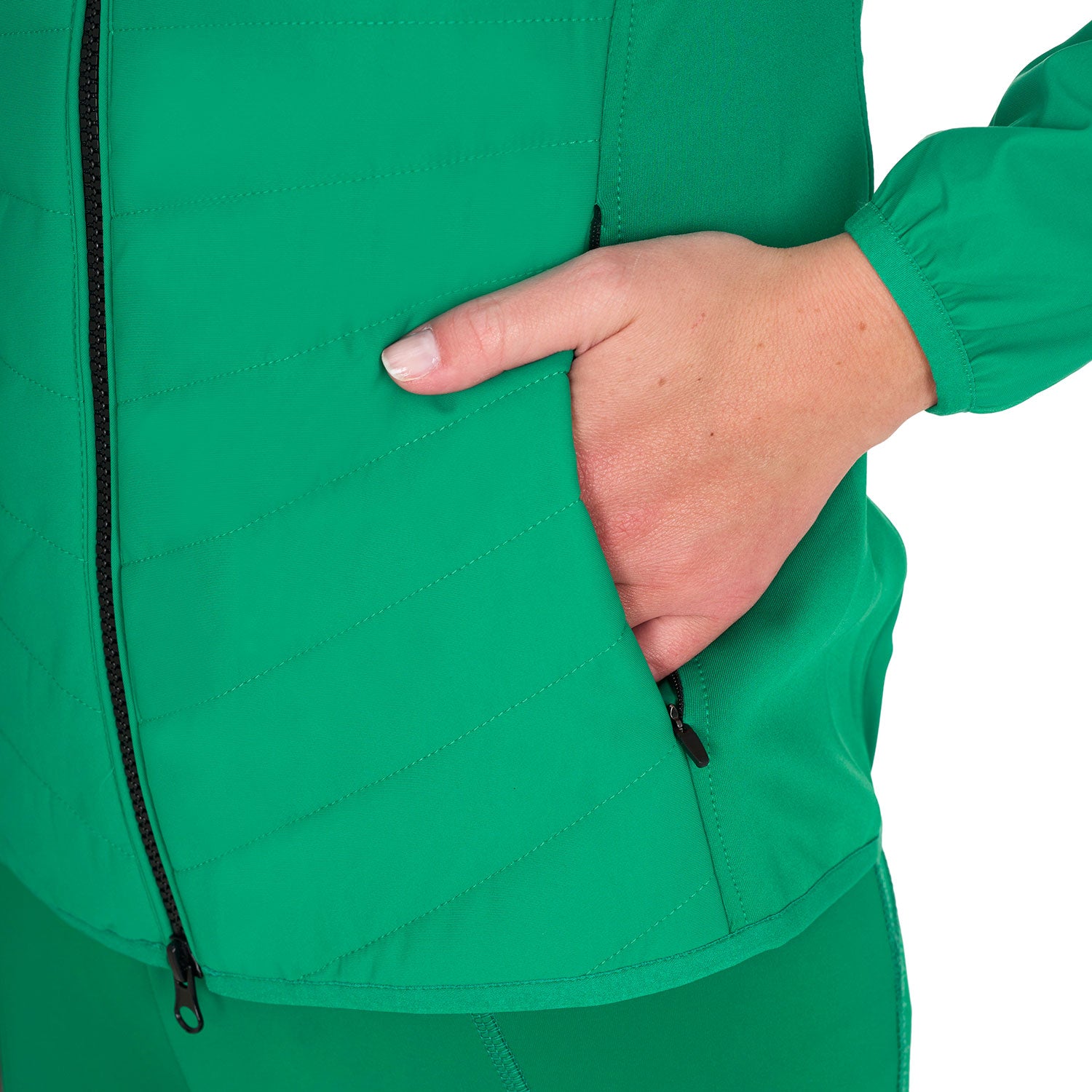 Equestro women's technical down jacket - Colore ULTRAMARINE GREEN (18-5338)