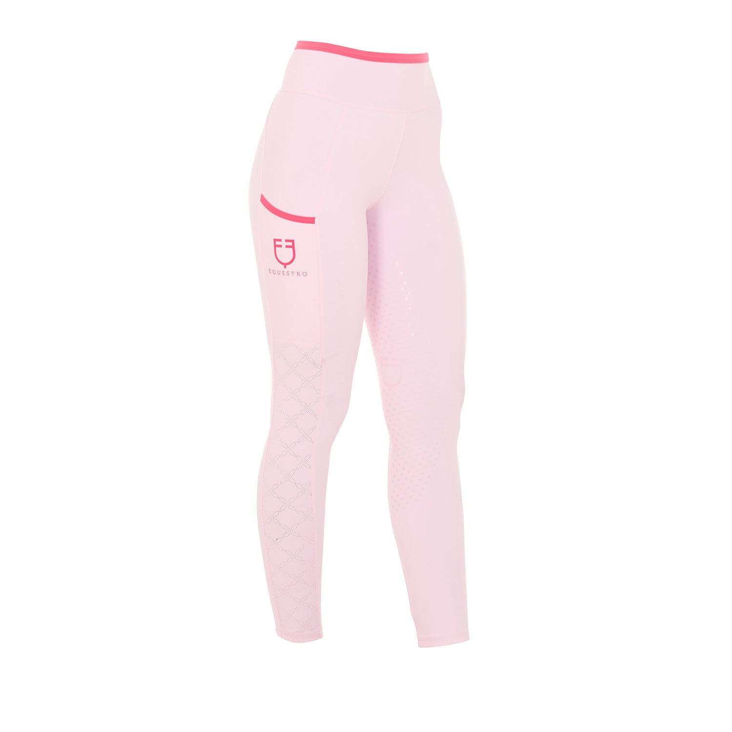 Equestro women's perforated hybrid training leggings - neutra