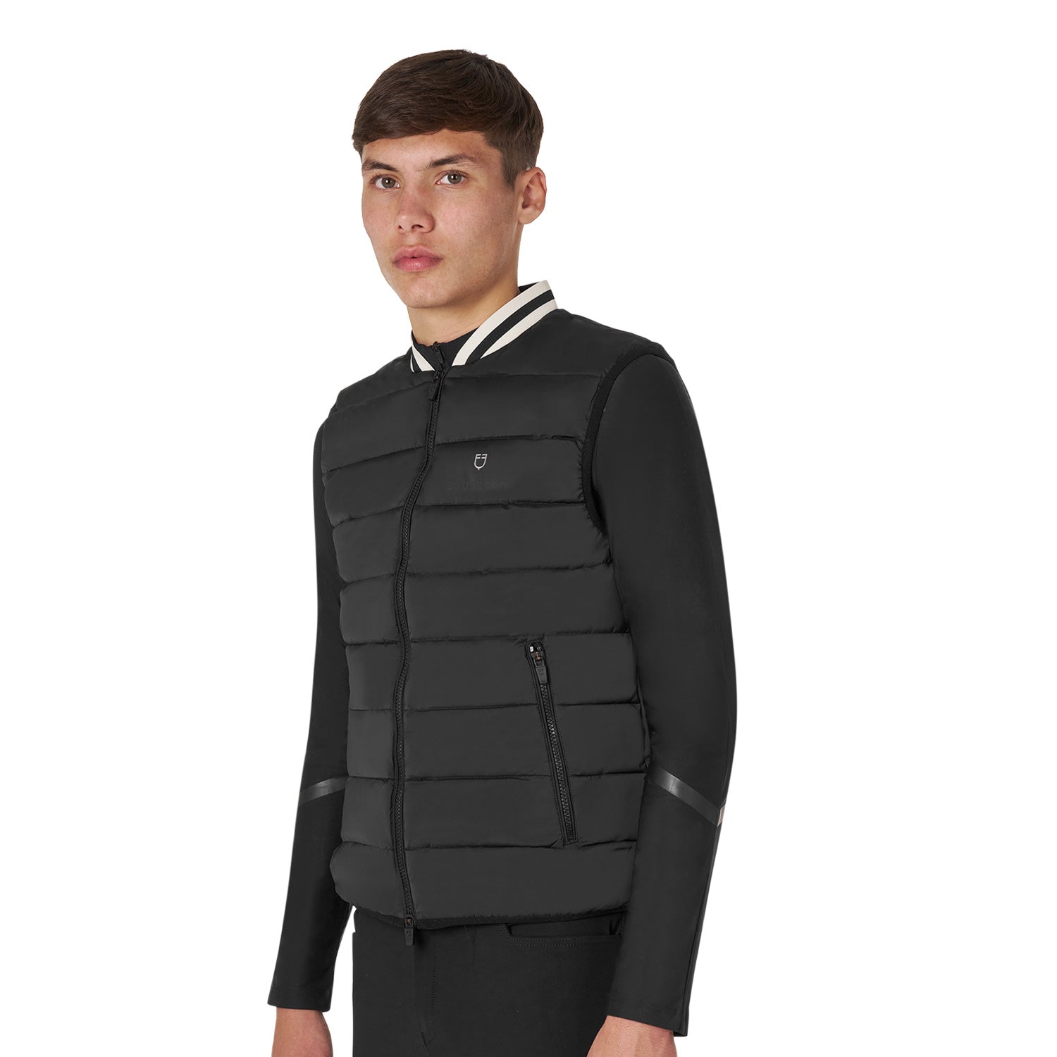 Equestro men's nylon vest - Colore BLACK