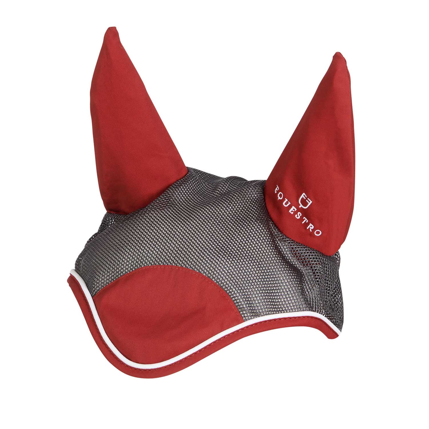 Equestro cuffietta white trim - Colore GREY/RED