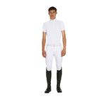 Equestro polo uomo manica corta tessuto tecnico modello "hunt" - Colore WHITE