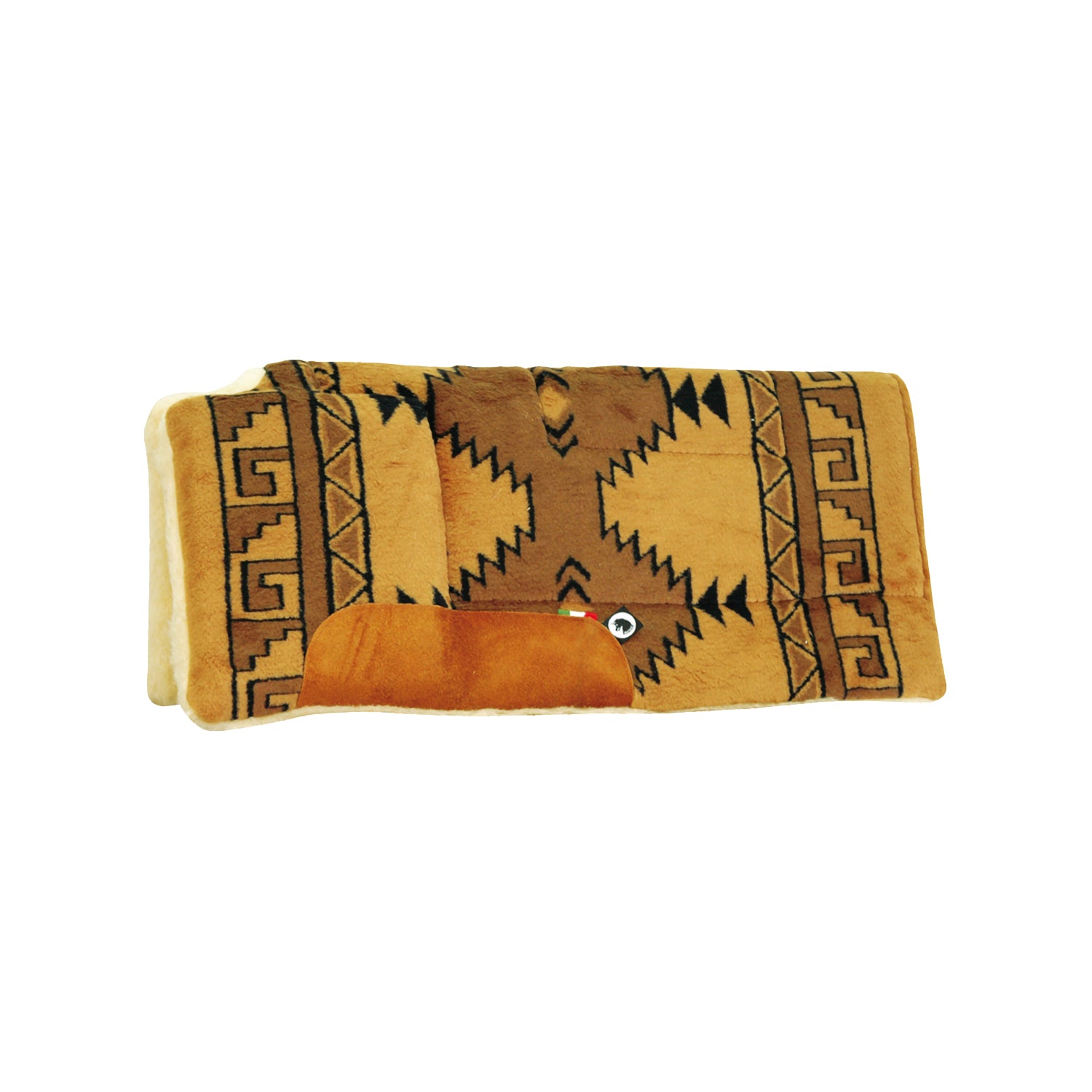 Burioni sottosella western pile rialzato pura lana garrese aperto - Colore BEIGE/BROWN
