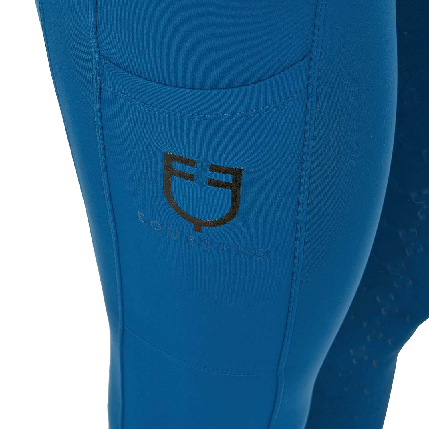 Equestro women's technical hybrid leggings - Colore BLUE CORAL (19-4526)