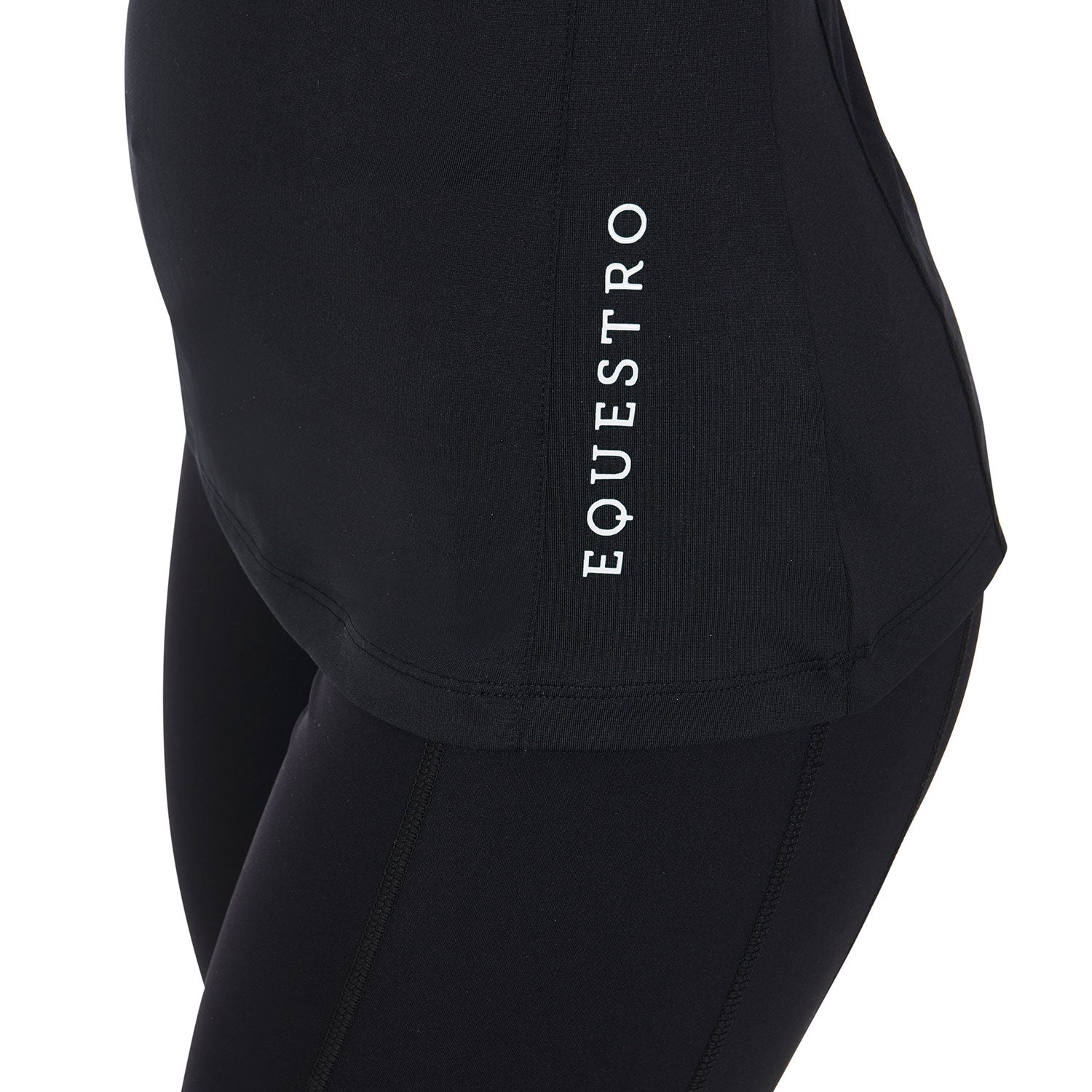 Equestro base layer donna equestro manica corta in tessuto tecnico - Colore BLACK/WHITE