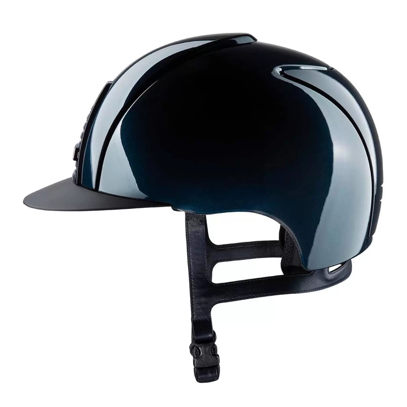 Casco Equitazione Kep Italia Cromo 2.0 Shine, Finitura Lucida e Visiera Opaca