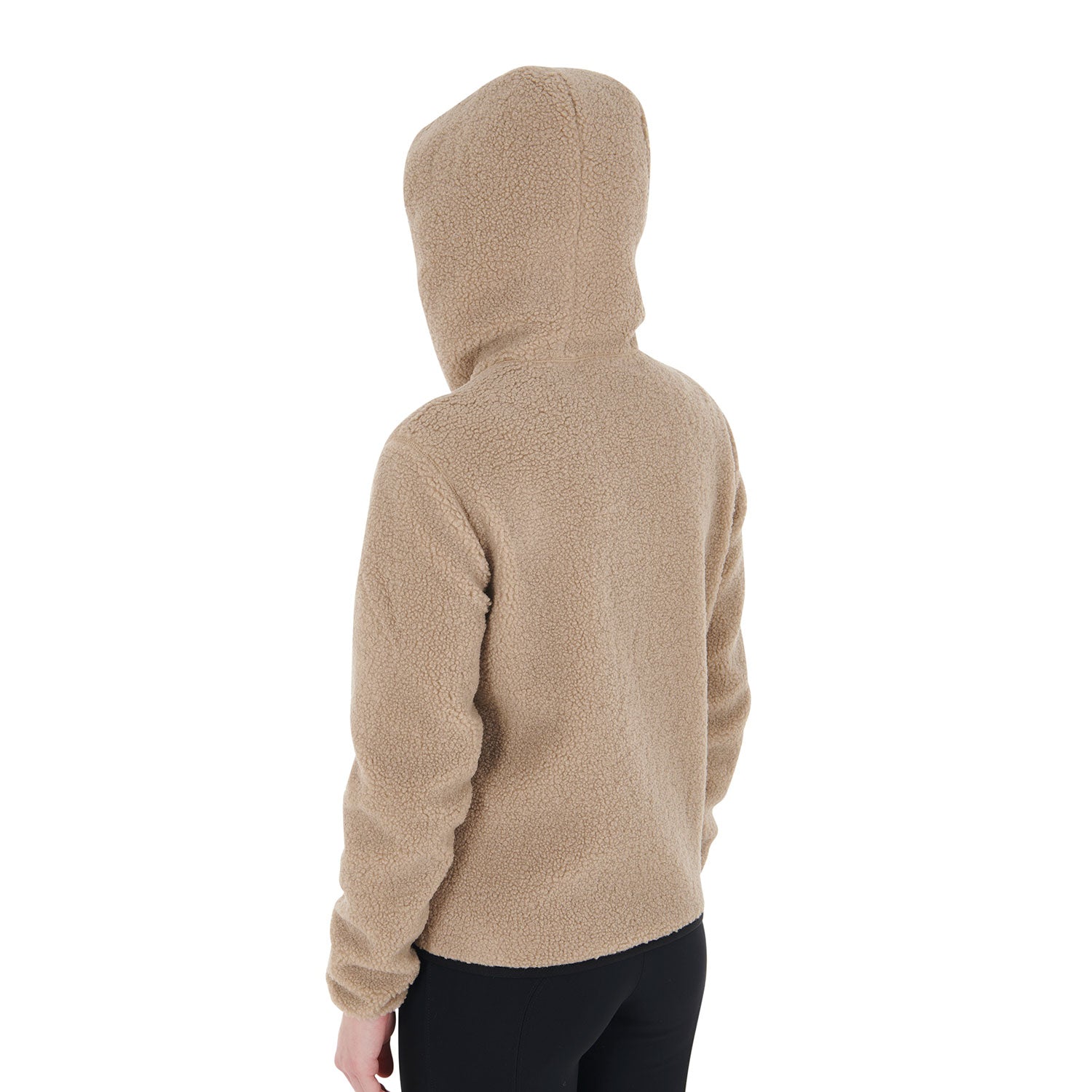 Equestro woman teddy full zip jacket with hood - Colore INCENSE (16-1010)