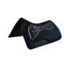 Acavallo western anatomic x-grip system gel pad synth wool lined one size black - neutra