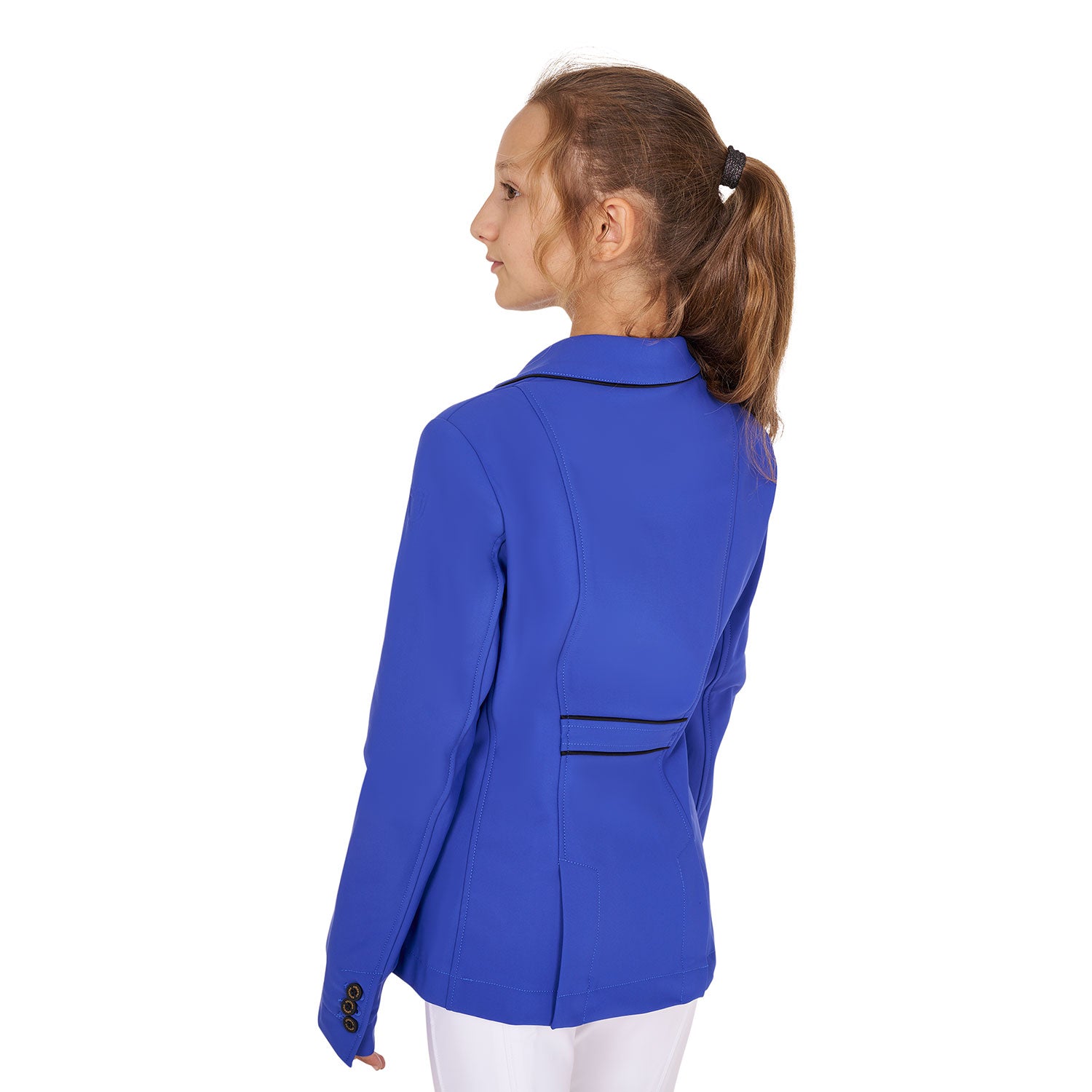 Equestro girl's technical competition riding jacket tecno stretch - Colore SODALITE BLUE (19-3953)