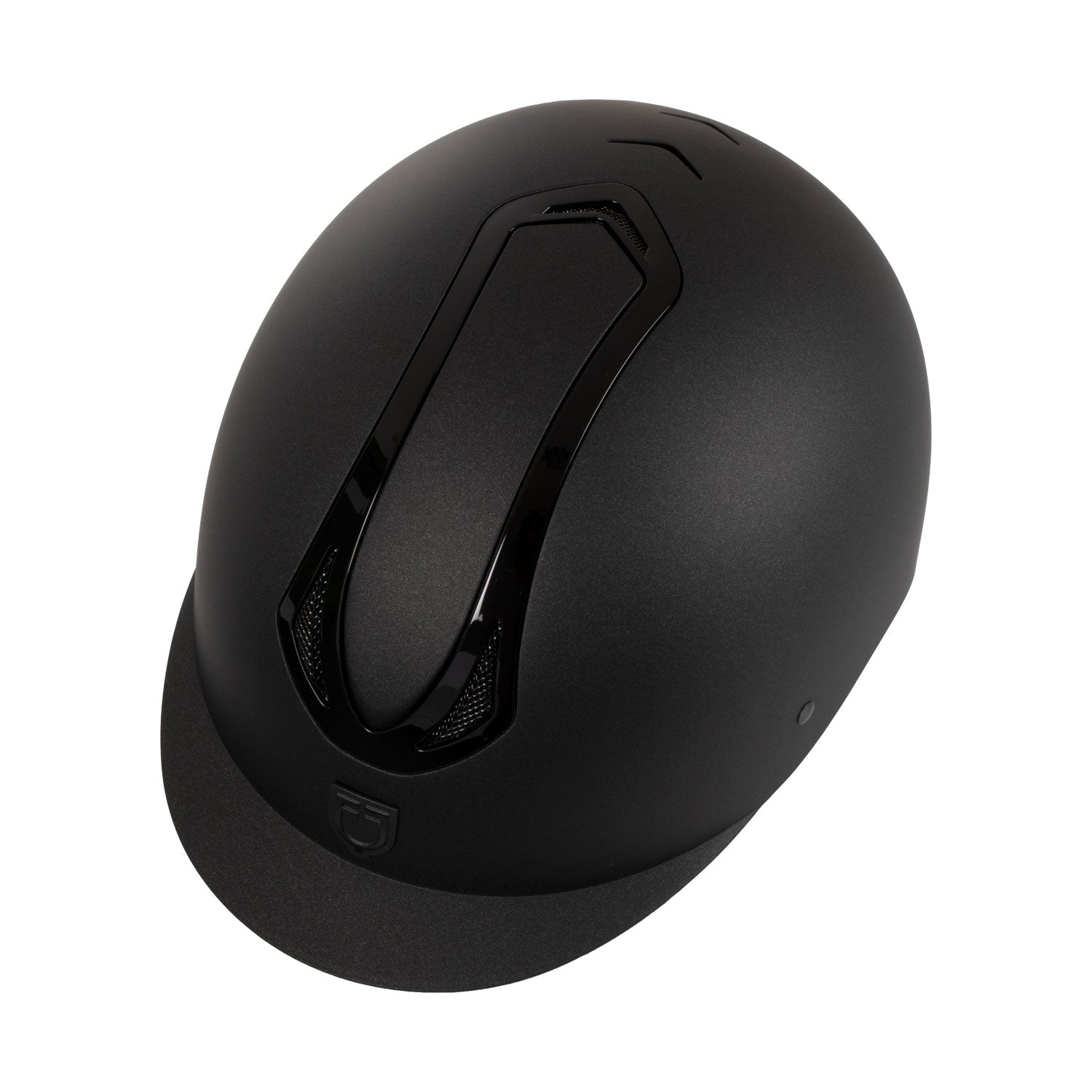 Equestro unisex azael helmet rowel fitting - Colore BLACK/BLACK SHINY